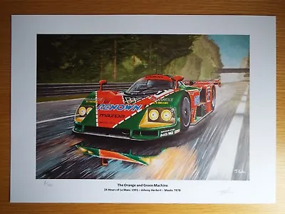 Limited Edition Mazda 787B 24 Hours Of Lemans Artwork Print A3 • £10