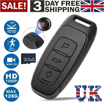 Mini Keychain Camera 64GB Camera DVR HD 1080P Portable Car Keys With Motion UK • £28.66