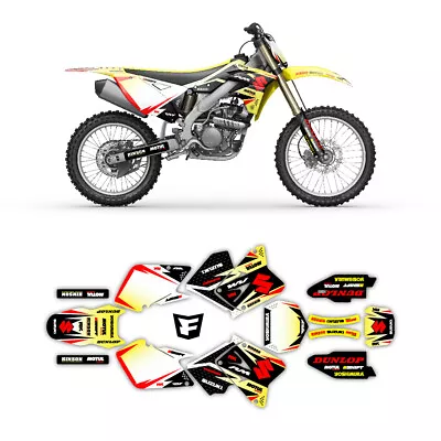 04-12 RM Graphic Kit Suzuki RM125 RM250 125 250 Sticker Number Plates Body  • $69.99