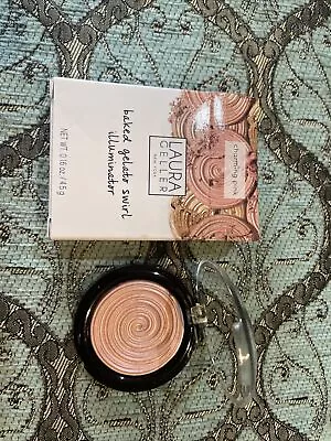 UK NEW Laura Geller Baked Gelato Swirl Illuminator - Charming Pink - 4.5g • £8.99