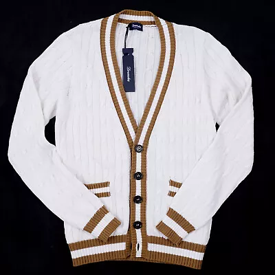 Drumohr Cable Knit Cardigan Sweater With Contrast Details S (Eu 48) • $295