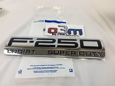 For 2005 2006 2007 F250 Lariat Super Duty Fender Emblem Badge 5C3Z-16720-VA • $16.99