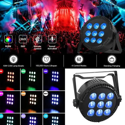150W RGBW PAR Light 9LED Beam Stage Lighting DMX512 DJ Disco Wedding Lights • $26.98