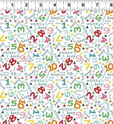 Fabric Busy Street 110cm 100% Cotton Designer Blank Quilting Toot Beep CWY3202W • £3.16