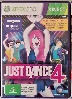 Just Dance 4 Microsoft Xbox 360 Kinect Video Game Pal Ubisoft G 2010 • $11.90