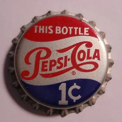 Vintage Pepsi Cola  1 Cent ...cork..unused..SODA BOTTLE CAP Minty! #1 • $8.53
