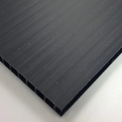 4mm Black Correx Fluted Corrugated Plastic Sheet 9 SIZES TO CHOOSE • £9.99