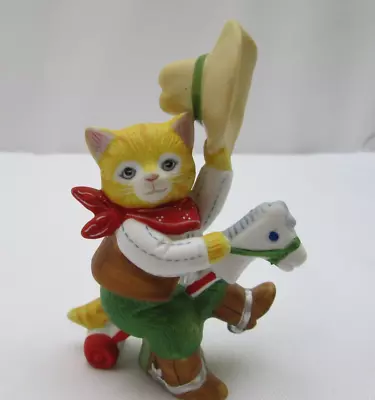 Kitty Cucumber Cowboy Vintage Figurine J.P. Buster 1987 • $18.39