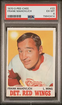 1970 OPC # 22 Frank Mahovlich PSA 6 Ex-Mt - Nice Card - Corners Touched • $36.21