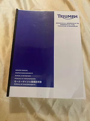 Triumph Motorcycle Service Manual Bonneville SE T100 Thruxton Scrambler • $99.99