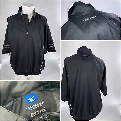 Mizuno Impermalite Waterproof Golf Pullover S/S L Black 1/4 Zip New YGI F3-28 • $44.99