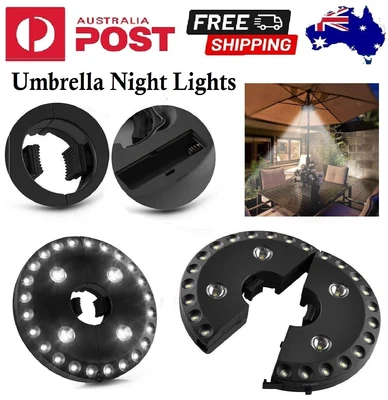 $24.99 • Buy LED Patio Umbrella Rod Night Lights Outdoor Garden Yard Lawn Camping Tent Light