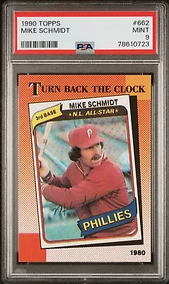 1990 Topps #662 Mike Schmidt PSA 9 • $0.94