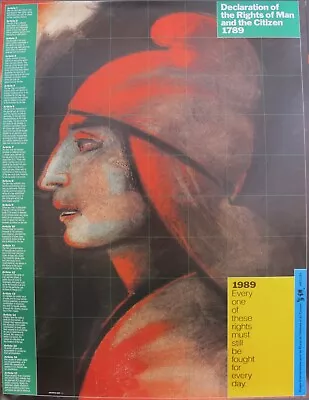 1989 Original Poster For Human Rights Artis Milton Glaser Declaration • $200