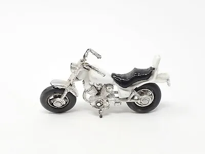Vintage Lesney Tomica Corgi Black & White Motorcycle Toy Loose • $34.95