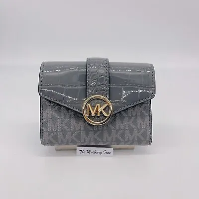 Michael Kors Carmen Md Envelope Flap Billfold Wallet Logo Closure NWT Org $258 • $78