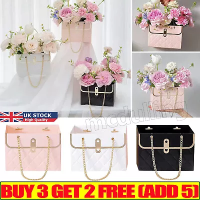 £3.50 • Buy Flower Paper Box Bouquet Cylinder Portable Bucket Storage Florist Bag Handbag Mc