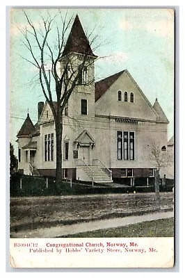 Congregational Church Norway Maine ME DB Postcard Y1 • $3.95