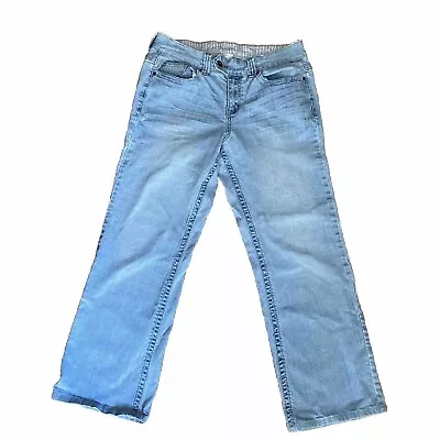 VTG Venezia Size 14 Women’s Blue Jeans Med Rise 5 Pocket Light Wash Inseam 29 • $10.39