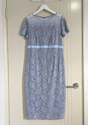 $5 • Buy ASOS Maternity Blue Lace Midi Dress Sz 12