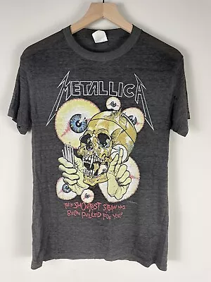 Vintage Metallica Shirt Mens Med Black 80s 1988 Shortest Straw Pushead Vertigo • $99.99