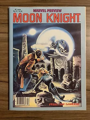 Marvel Preview #21 VF- Bill Sienkiewicz Moon Knight • Magazine Size 1980 Marvel • $39