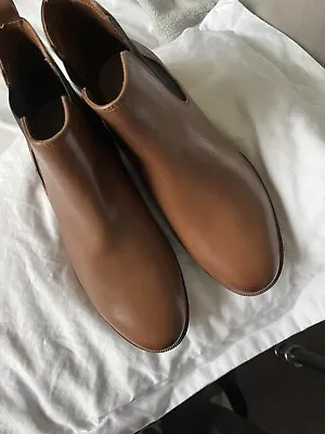 BW Clark’s Tan Leather Chelsea Boots Uk 5E  US 7.5 • £28