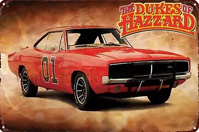 DUKES OF HAZARD Garage Rustic Look Vintage Tin Signs Man Cave Shed  AU SELLER • $10