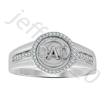 1.68 CT Simulated Diamond 14K White Gold Over Dad Statement Pinky Band Ring • £46.07