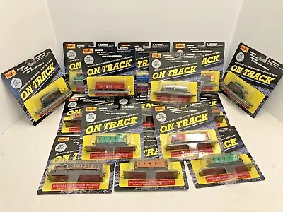 Maisto On Track Trains Die Cast Locomotive Engines Box Cars Cabooses YOU PICK • $10.99
