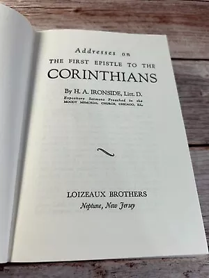 Addresses On The First Epistle To The Corinthians By H. A. Ironside • $15