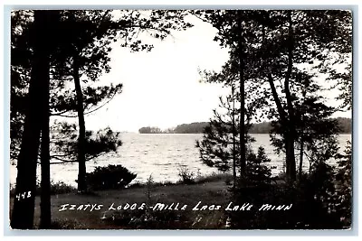 Mille Lacs Lake Minnesota MN Postcard RPPC Photo Izatys Lodge C1940's Vintage • $29.95