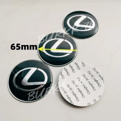 $17 • Buy 4Pcs 65mm Black Metal Wheel Center Hub Cap Stickers Decals Domed Badge For LEXUS