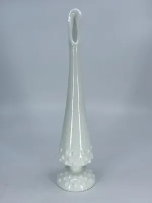 1960s Fenton Hobnail Swung Vase Milk Glass 10 H Rare Vase Mint Cond Vintage • $33