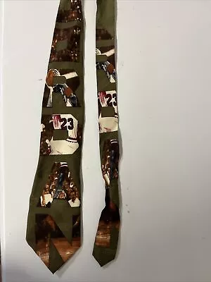 Michael Jordan Chicago Bulls 100% Silk Neck Tie Bugatchi Uomo Collection • $10