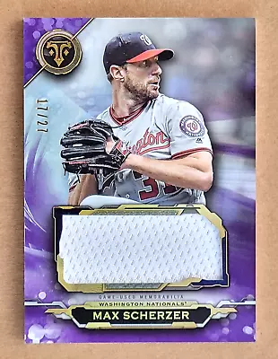 2019 Topps Triple Threads Max Scherzer JUMBO RELIC JERSEY Amethyst /27 Rangers • $9.99