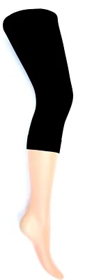 £3.50 • Buy Ladies Footless Tights- Capri Style  Black Footless Tights