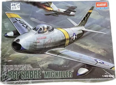 F-86F Sabre  Mig Killer   ACADEMY  1/48 Scale AIR PLAN KIT MODEL A3 • $36.99