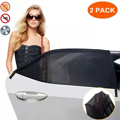 2PCS Universal Car Side Window Sunshade Sun Shade Cover Visor Mesh Screen Shield • $19.99