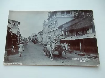 Mhow  India  Postcard Superb Street Scene Photo By Guerra & Sons • £74.99