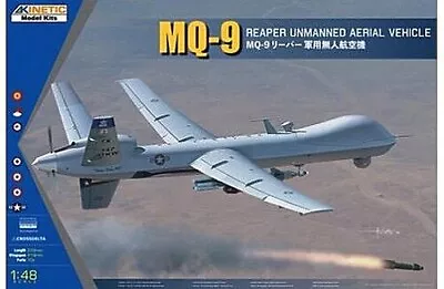 Kinetic-Model MQ-9 Reaper W/GBU-12 - Plastic Model Airplane Kit - 1/48 Scale • $32.53
