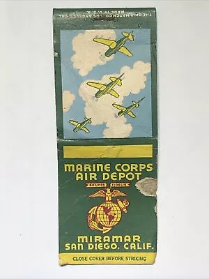 Marine Corps Air Depot Miramar California Marines Matchbook Cover Matchbox • $2.47