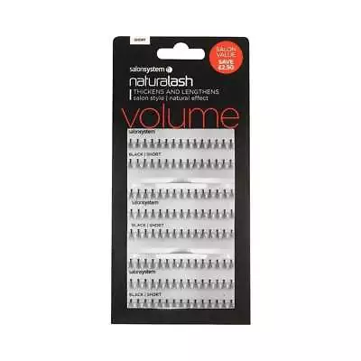 Salon System Individual Flare Eye Lashes Black -Short  • £8.99