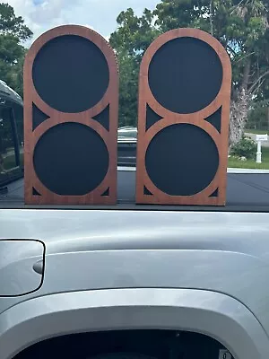 Vintage Retro DIY Speakers Solid Bent Wood Unique Shape/Design MUST SEE 60's/70s • £198.58