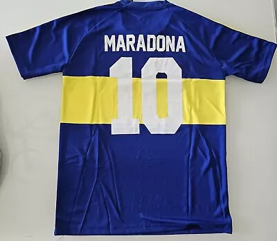 New Maradona Boca Juniors  Soccer Jersey Retro All Sizes Available GOAT • $39.99