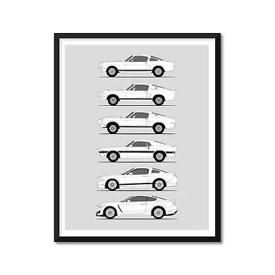 Shelby GT350 Generations Poster Print Wall Art Decor The Shelby Mustang GT350 • $30.99