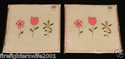 My Baby Sam Tickled Pink Floral Fabric Wall Hanging **set Of 2**  New In Pkg • $29.99