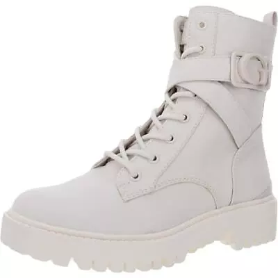 Guess Womens Orana  Ivory Combat & Lace-up Boots Shoes 11 Medium (BM) BHFO 3606 • $17.99
