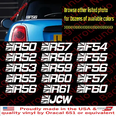 Union Jack Vinyl Decal Die Cut Sticker For Mini Cooper F54 F55 F56 F60 R53 R56 • $4.99