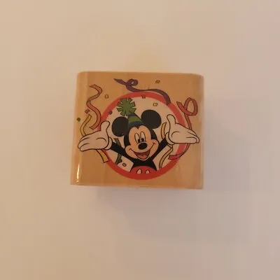 Mickey Mouse Celebrating Mounted Rubber Stamp Disney All Night Media 47560A • $5.96